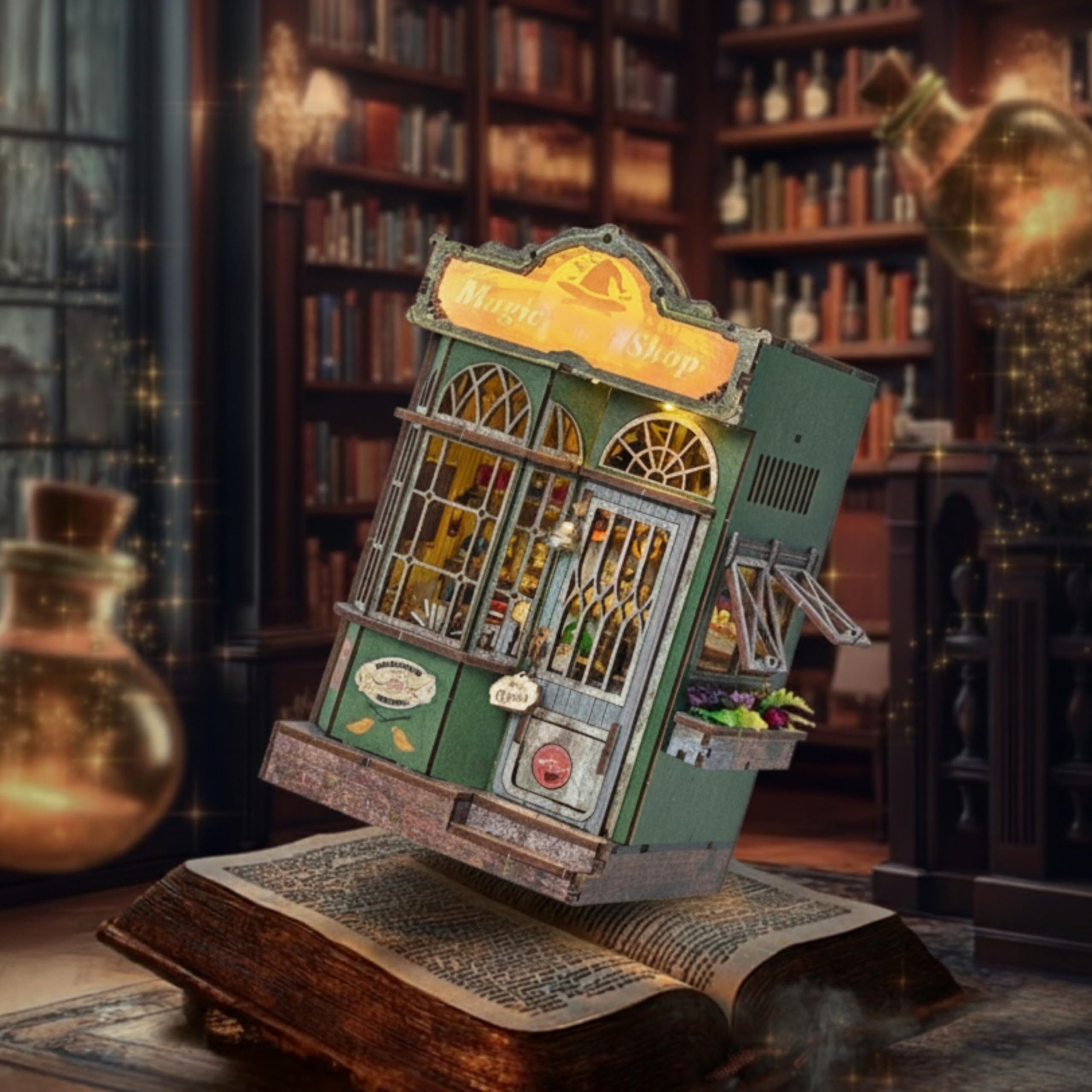 Amazon.com: Hands Craft Magic Shop DIY Book Nook Kit with Touch